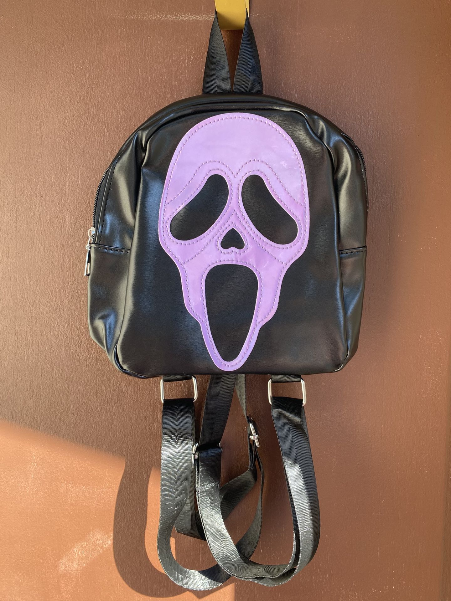 Scream Purple Ghost Face Mini Backpack