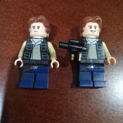 Lego Star Wars Minifigures Lot Han Solo Black Vest Blue Printed Legs