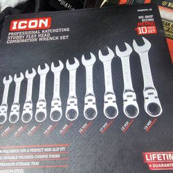 Icon Stubby Wrench Set Ratching Flex