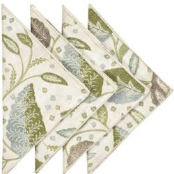 Cloth Napkins Table Linens Dinner Napkins 18 x 18 Linen Napkins Ellen Degeneres Fabric Green Set 4

