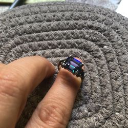 Stunning blue Topaz Ring Size 7
