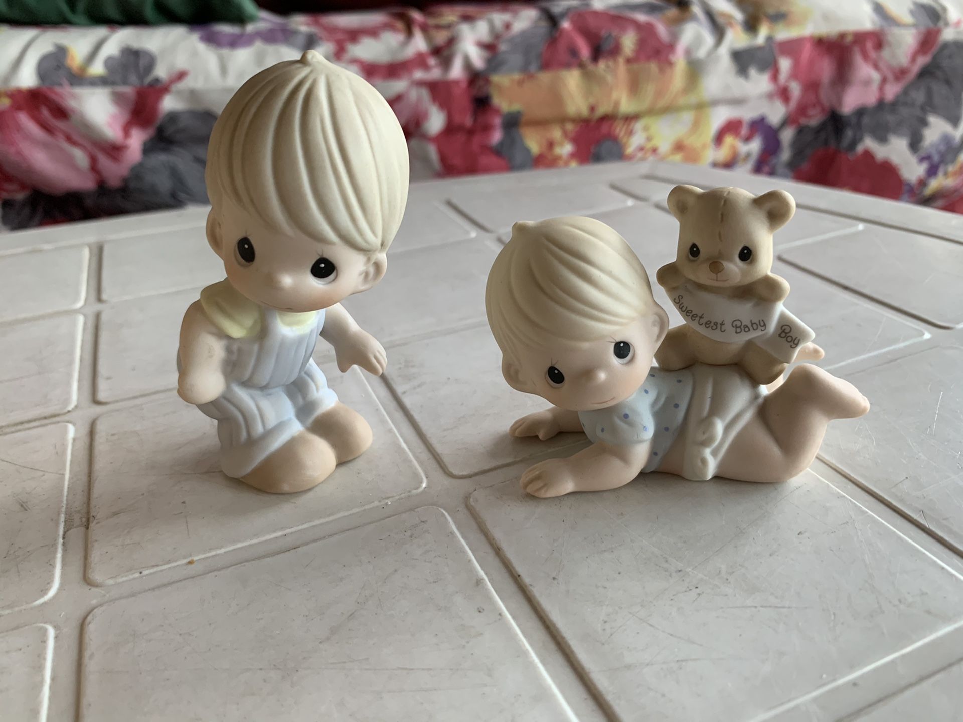 Precious Moments Baby and Toddler Figurines 2 piece set