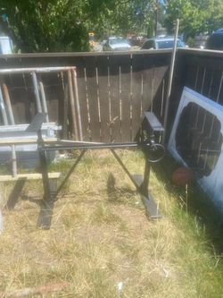 Black Metal Height Adjustable Drafting Table Stand