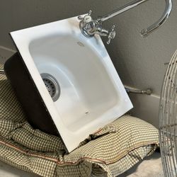 Cast Iron Bar Sink w/ Fixture