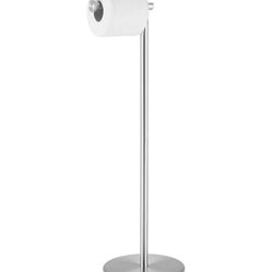 Toilet Paper Holder Stand 26" H (Taller Version), Free Standing Toilet Paper Roll Holder with Weighted Base for Bathroom, Rustproof SUS304 Stainless S