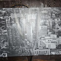 Large PREMIAR CANVAS Flatiron Building NYC Angelo Cavalli Discontinued W:79 H:55 - Home Painting Art