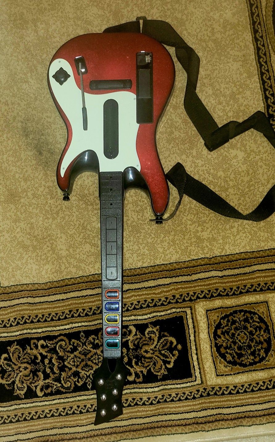 Original Wireless Guitar Hero 5 Guitar (wii) Like New