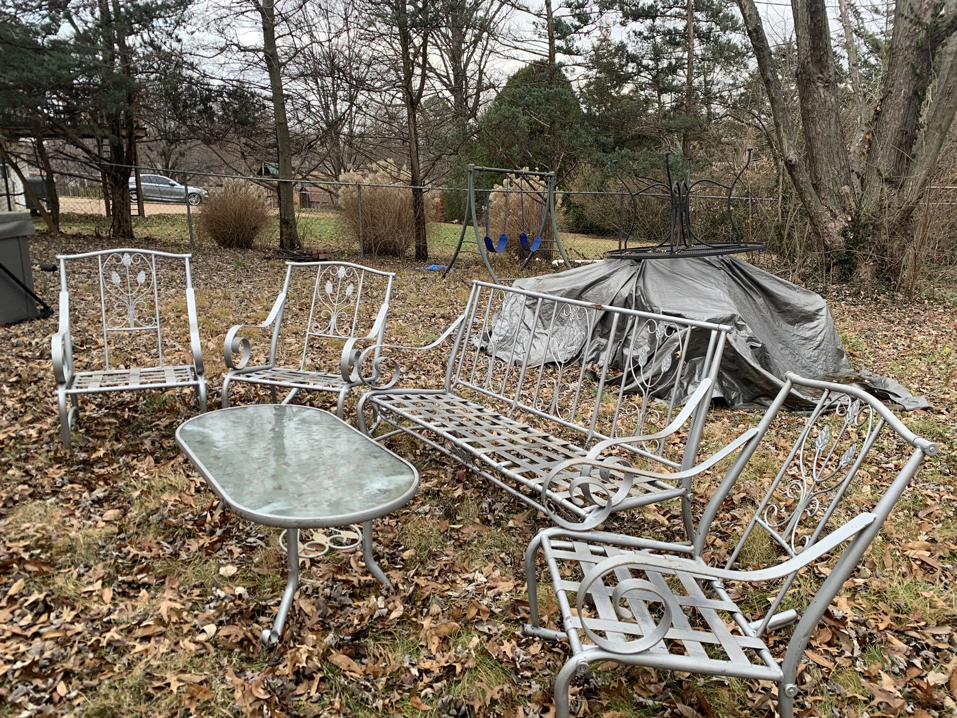 Vintage 5 Pc Garden / Patio Set