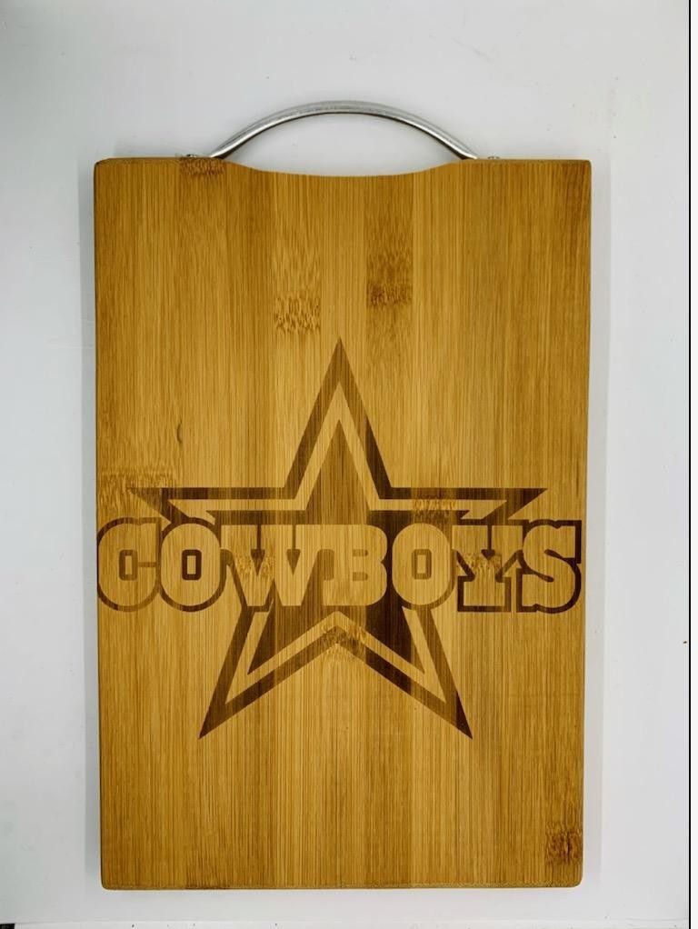 Dallas Cowboys Laser Engraved Bamboo High Quality Cutting Board 