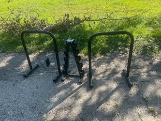 Parallette Bars and Weight Rack Set