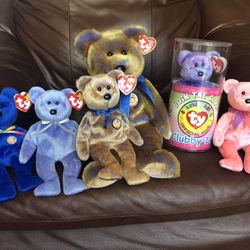 TY Beanie baby bears - Clubby 1-5 (set)