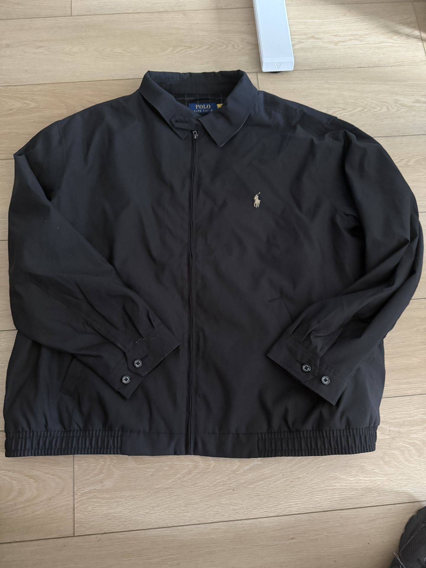 New Authentic Ralph Lauren Windbreaker Jacket Black Size 3xb