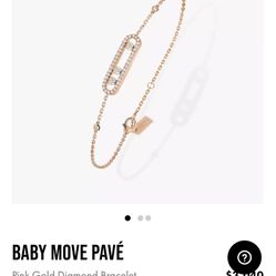 Authentic Messika Baby Pave Diamond Bracelet Mothers Day Gift 