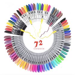 TOWON Permanent Markers 72 Assorted Colors - Waterproof Colored