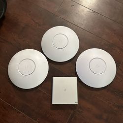 3 Ubiquiti U6 Long-Range Access points And 1 UCK G2+ Cloud Key