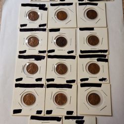 LOT OF 17 WHEAT PENNIES Cents