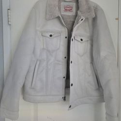 Men's Levi's Trucker Sherpa Faux Suede Jacket XL New