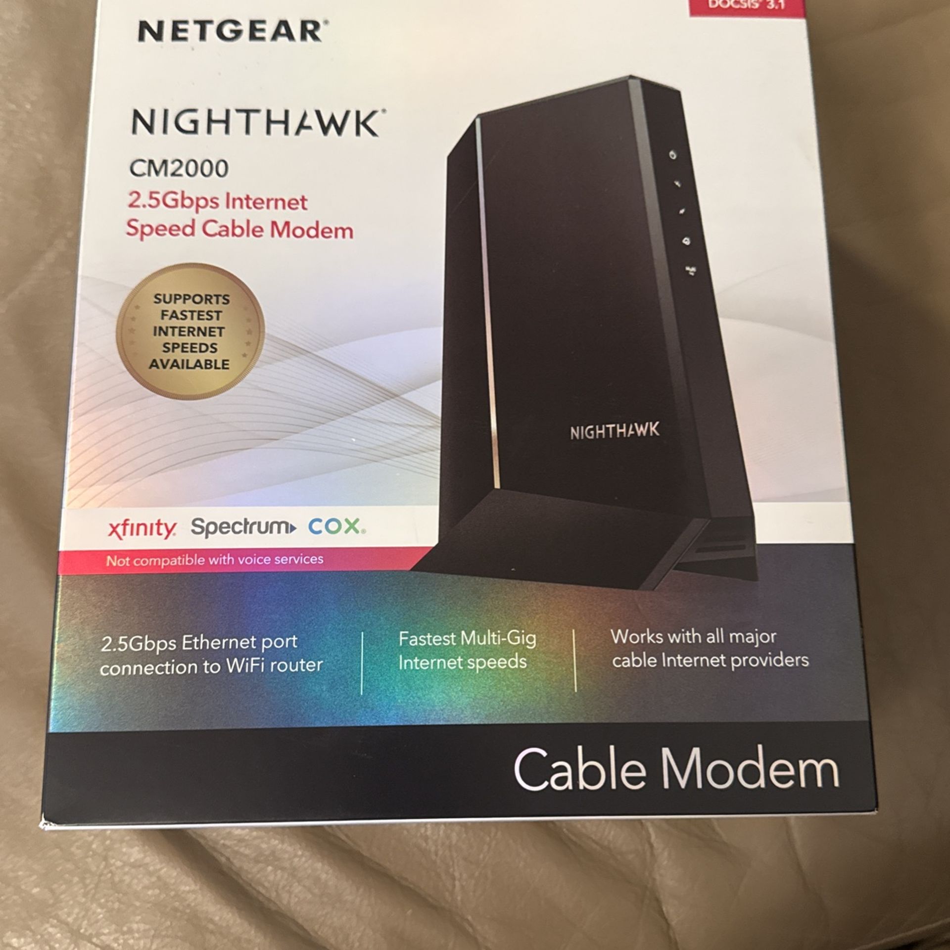 NETGEAR Nighthawk Multi-Gig Cable Modem (CM2000)