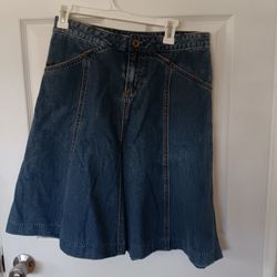 Vintage Gap Midi Denim Skirt Size 6