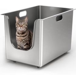 New Stainless Steel XL Cat litter box