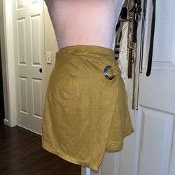 Suede Mustard Skirt