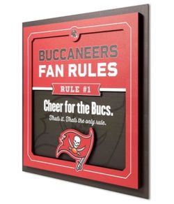 Tampa Bay Buccaneers Fan Rules Wall Sign