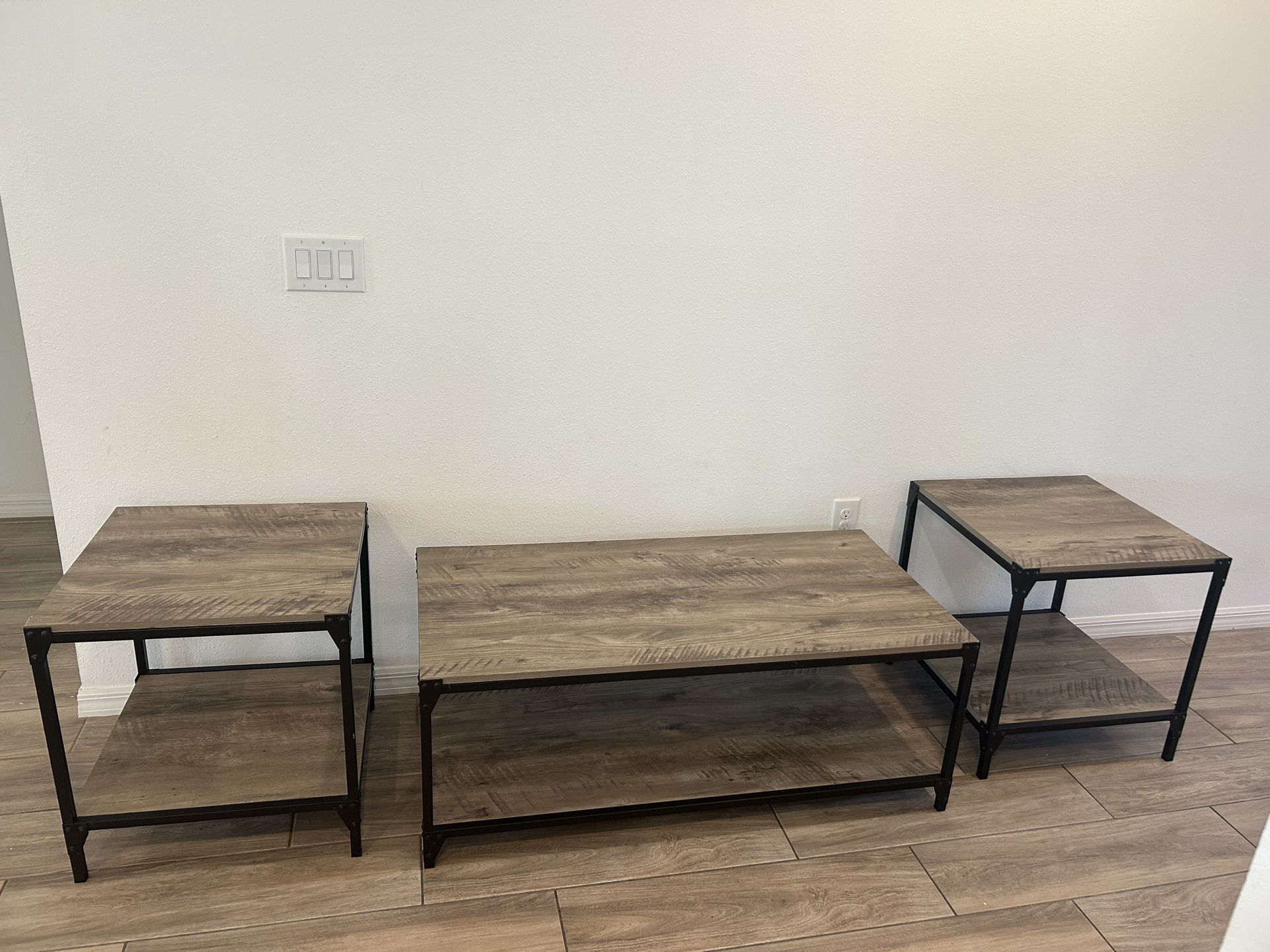 Coffee Table & 2 End Tables