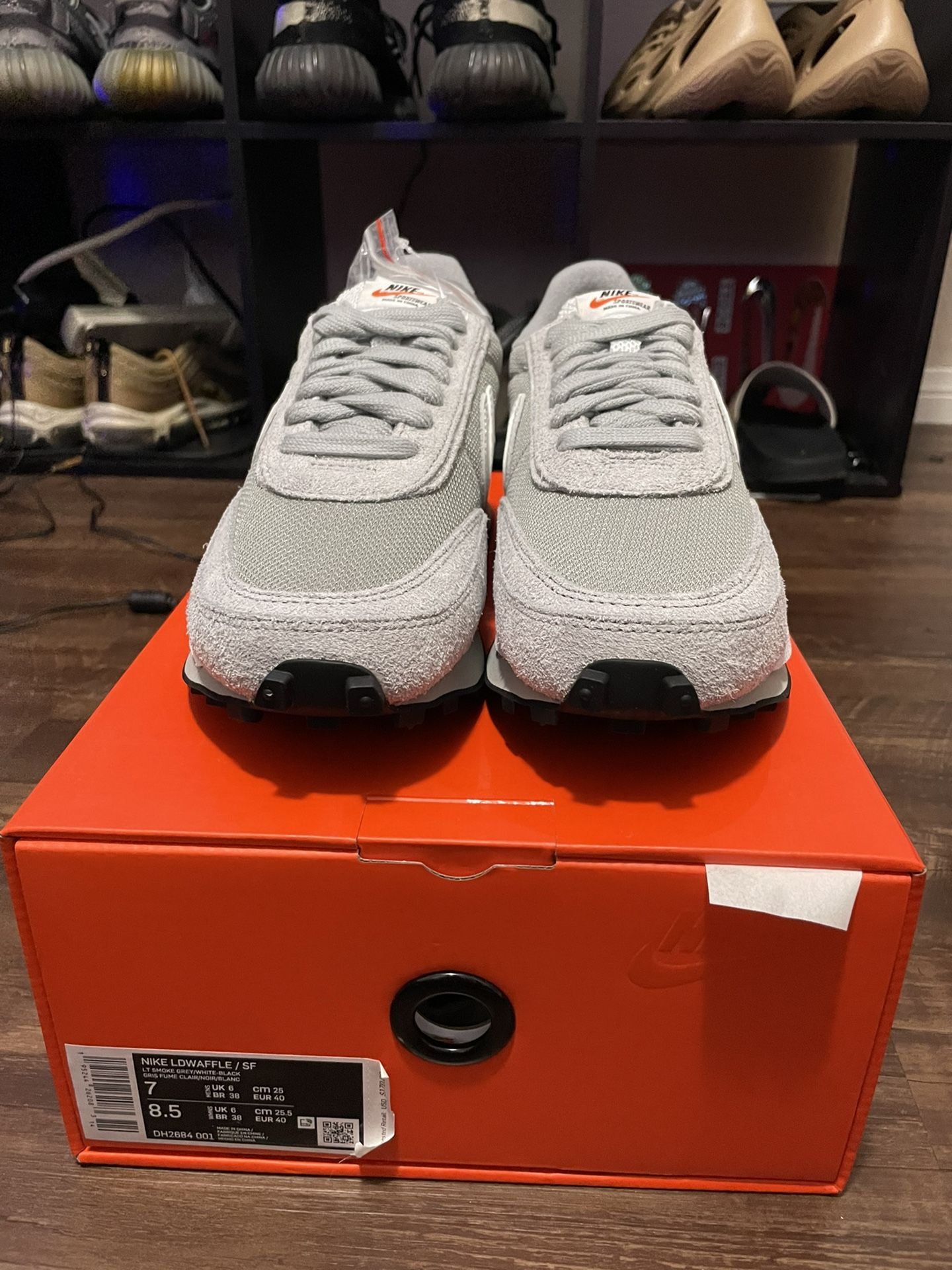 Nike Waffle Sacai X Fragment Grey Size 7
