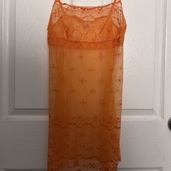 Cute Orange Lingerie Top/Bikini Cover