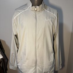 Nike Men's XL Storm Fit Jacket Gray Full Zip Lightweight Jacket Track VINTAGE