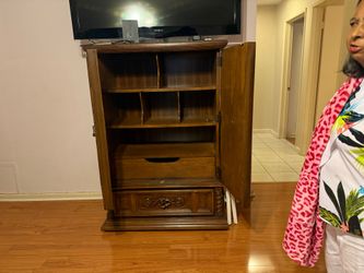 Solid Wood Entertainment Armoire / TV Cabinet – $100 OBO w matching dresser $200 bundle price