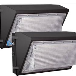LED Wall Pack Light with Dusk to Dawn Photocell,100W 13000LM 5000K Daylight Wall Pack, 2 Pack 