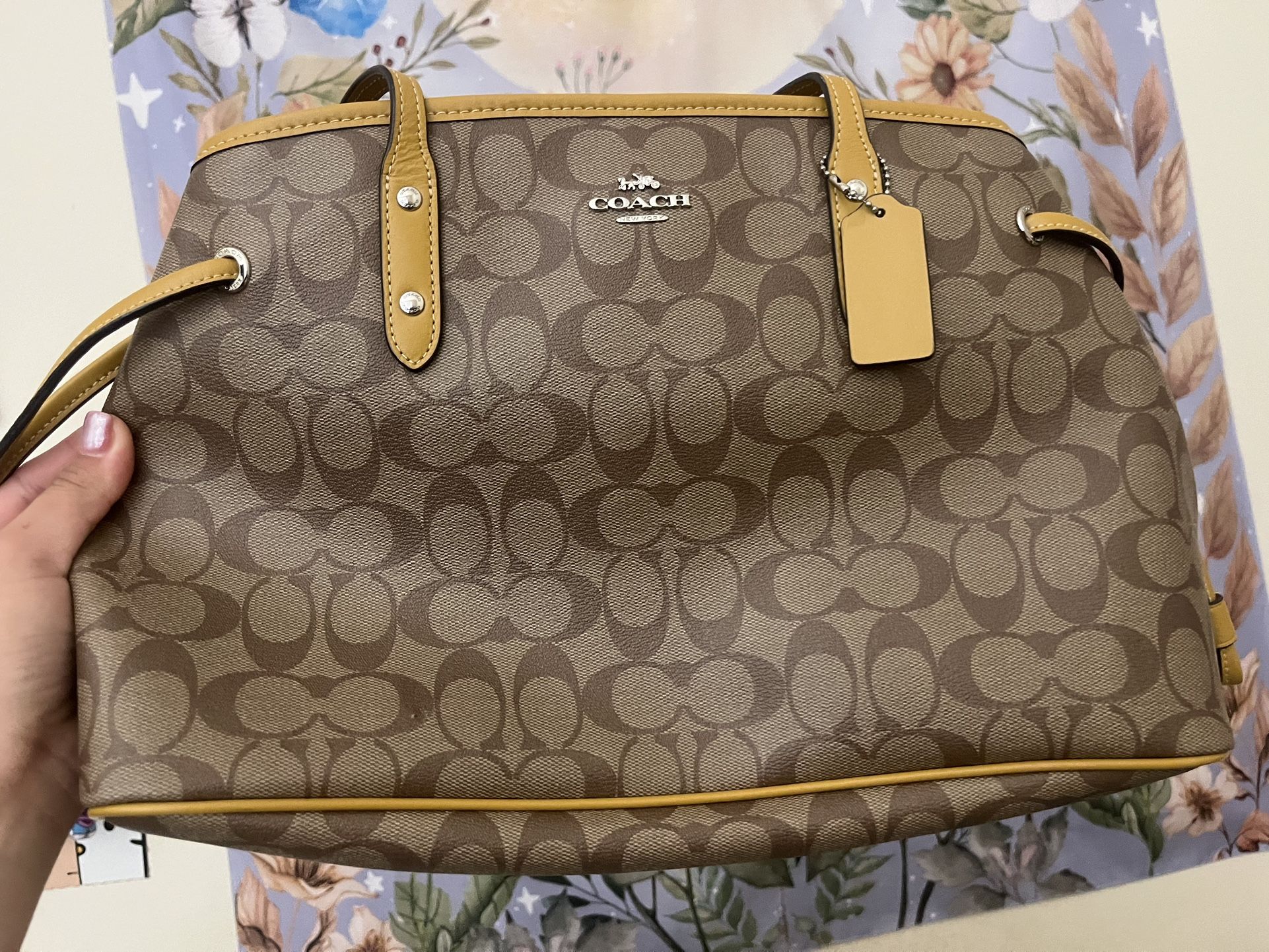 coach drawstring carryall bag
