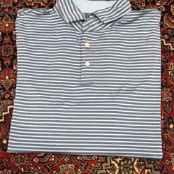 KENNET COLE MENS GOLF POLO https://offerup.com/redirect/?o=U0hJUlQuQkxVRQ== /LIGHT BLUE STRIPES. SIZE XL