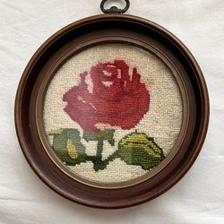 Vintage Floral Needlepoint