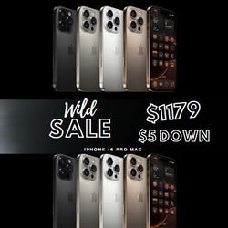 🚀 Only $5 DOWN, Finance Your Upgrade Today! 💥 Unlocked iPhone 16 Pro Max