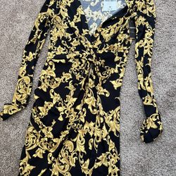 Forever 21 Black And Gold Dress 