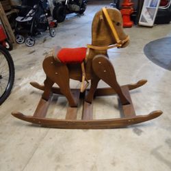 LARGE WOOD ROCKIN. HORSE   60 BUCK 