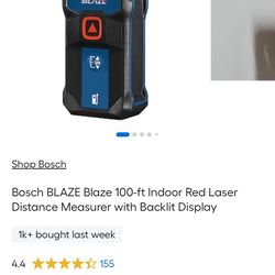Bosch BLAZE Blaze 100-ft Indoor Red Laser Distance Measurer with Backlit Display
