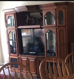Entertainment Center Holds up to 60” TV