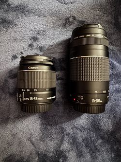 Canon EF mount lenses (18-55mm & 75-300mm)