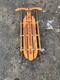 Speedaway Wooden Snow Sled