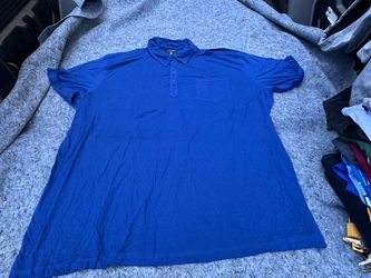blue men's big and tall shirt by Canyon Ridge, sized 5XLT