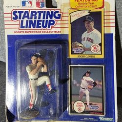 Vintage 1990 Starting Lineup action figure of baseball player Roger Clemens