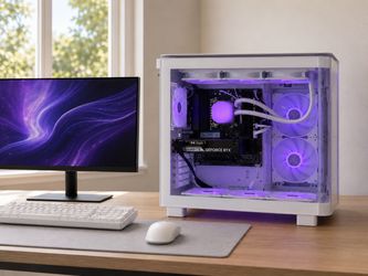 Gaming PC Custom Built🕹️RGB White Glass Case|Ryzen 5 7500X3D+RTX 5060💥16GB RAM| 1TB SSD|Windows 11 Pro|1 Year Warranty✅$0 Down Finance Available