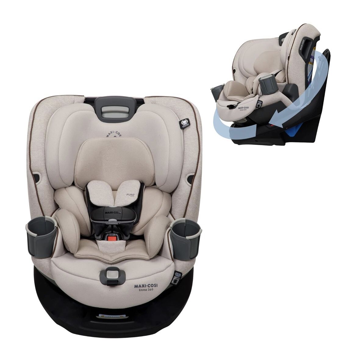 Maxi-Cosi Emme 360° Rotating All-in-One Convertible Car Seat, Desert Wonder -