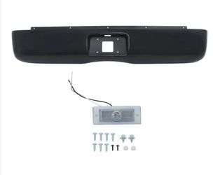 Rear steel Bumper roll pan 2007-2013 Silverado 1500 Fleetside W/LED License Lamp