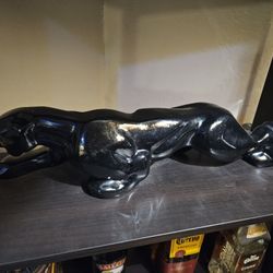 Unique 1950s Vintage Roaring Black Panther Lamp