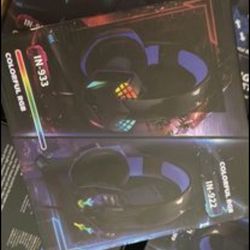 Brand New Gammer Head Set  Noise Canceling  Comes In Multi Colors !  Blue Red Camouflage