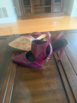 Karl Lagerfeld Patent Leather Pointed-Toe Heels size 7.5